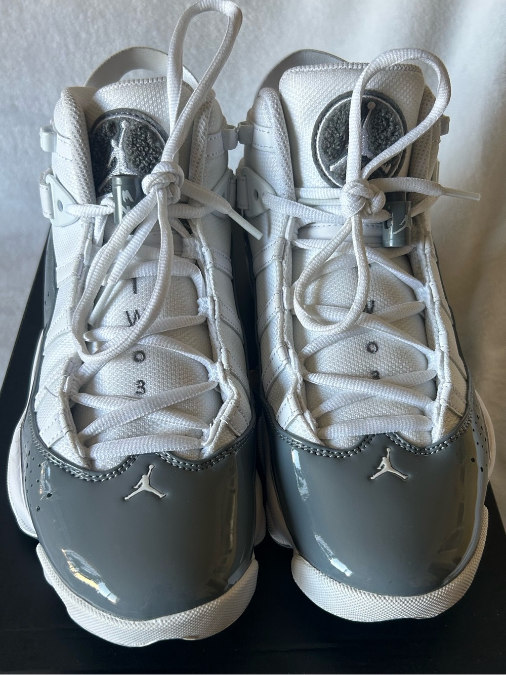 Nike Jordan 6 Rings White & Gray Basketball Shoes